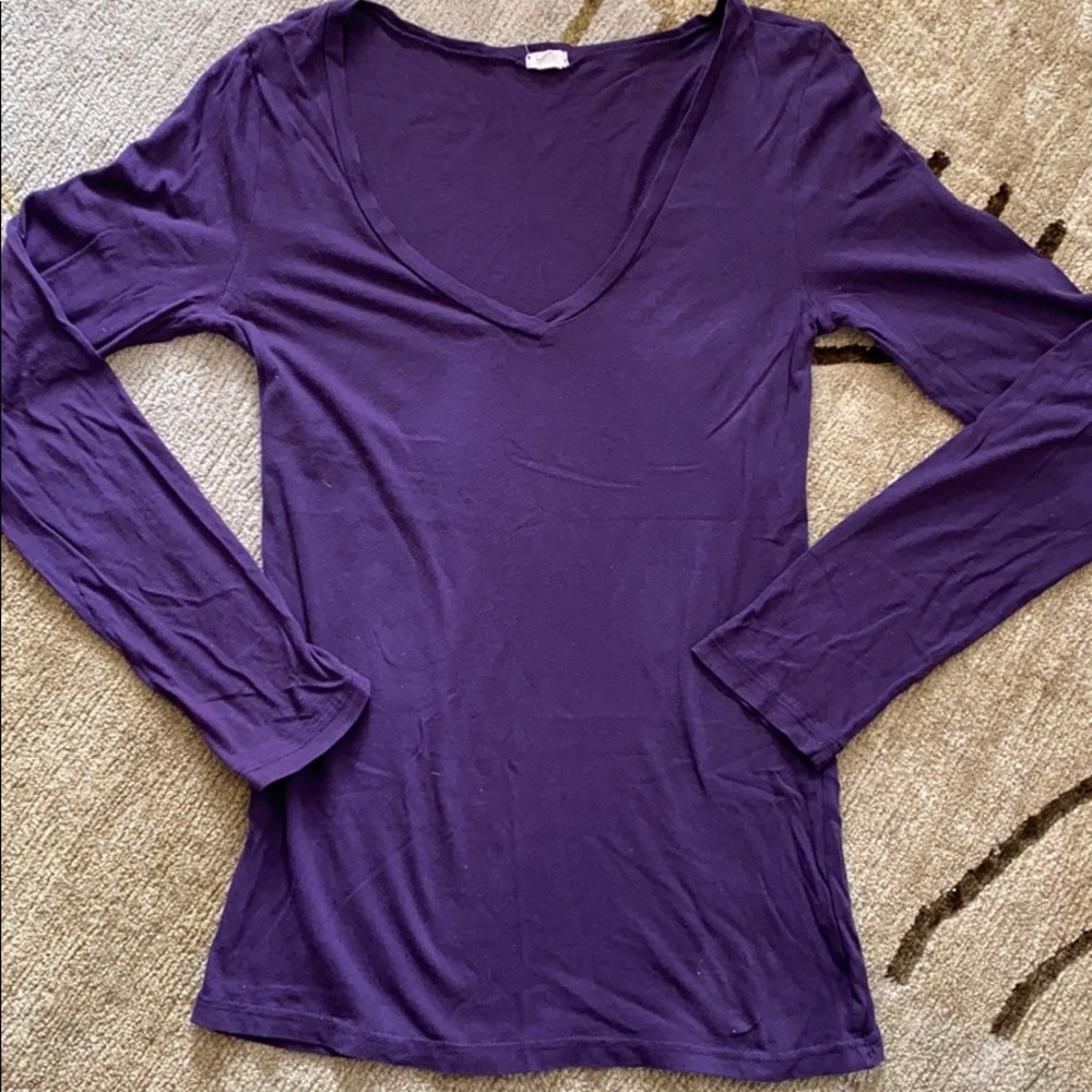 ~J. Crew~ Purple Low V-Neck Tunic